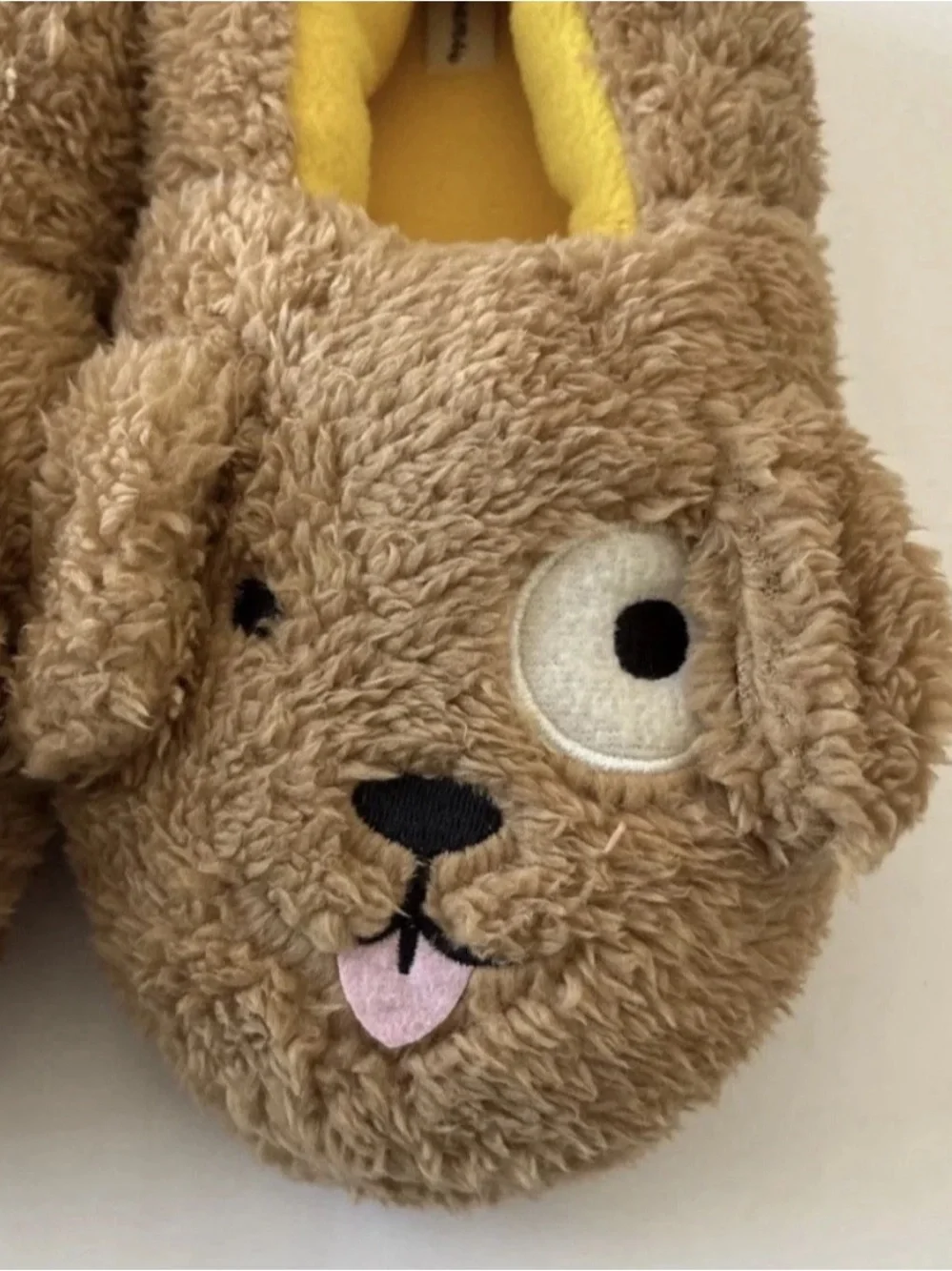 Dearfoams Kid's Emery Critter Closed Back Animal Slipper Size 4 5 Puppy Dog